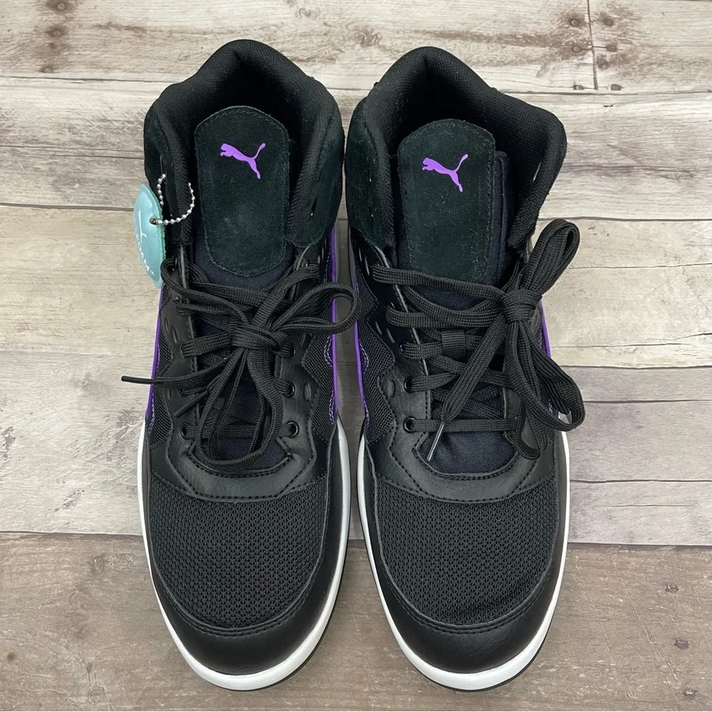 Puma Men's RB Payoff‎ Mesh High Top Sneaker Black Size 11